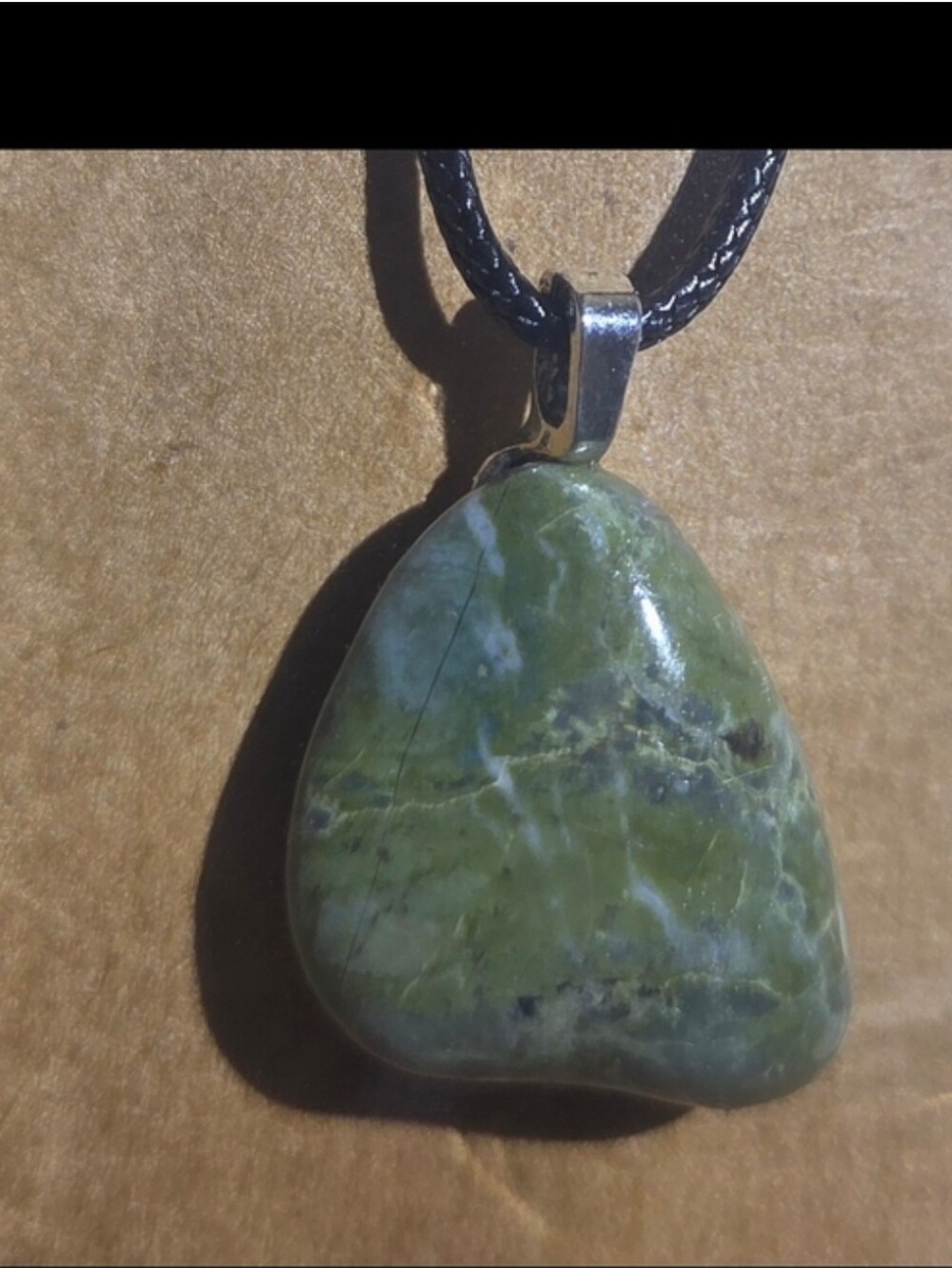 Green Epidote Teardrop Pendant Necklace